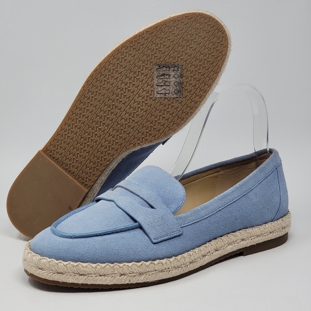 MICHAEL Michael Kors Women's Lennon Slip On Loafer Espadrille Blue Size 10 New